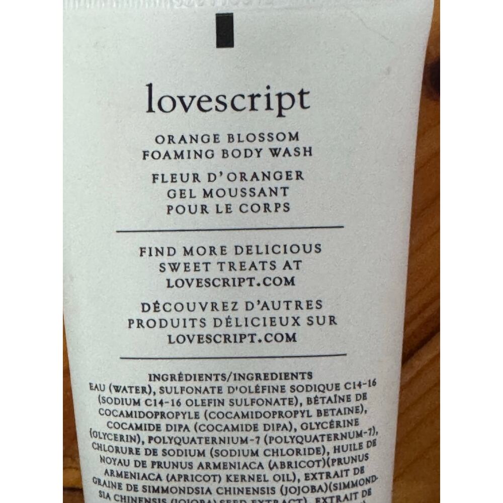 NWT Lovescript Orange Blossom Foaming Body Wash 6 oz Lauren Frances DISCONTINUED - Picture 5 of 6